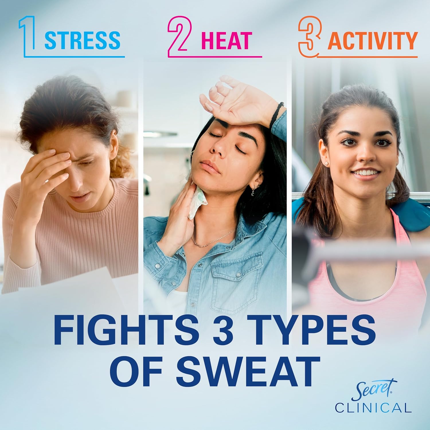 Secret Clinical Strength Antiperspirant Deodorant for Women, Stress Response, 3X Stress Protection, 72hr Sweat & Odor Protection, PH Balancing Minerals, Clear Gel, 1.6 oz image 8